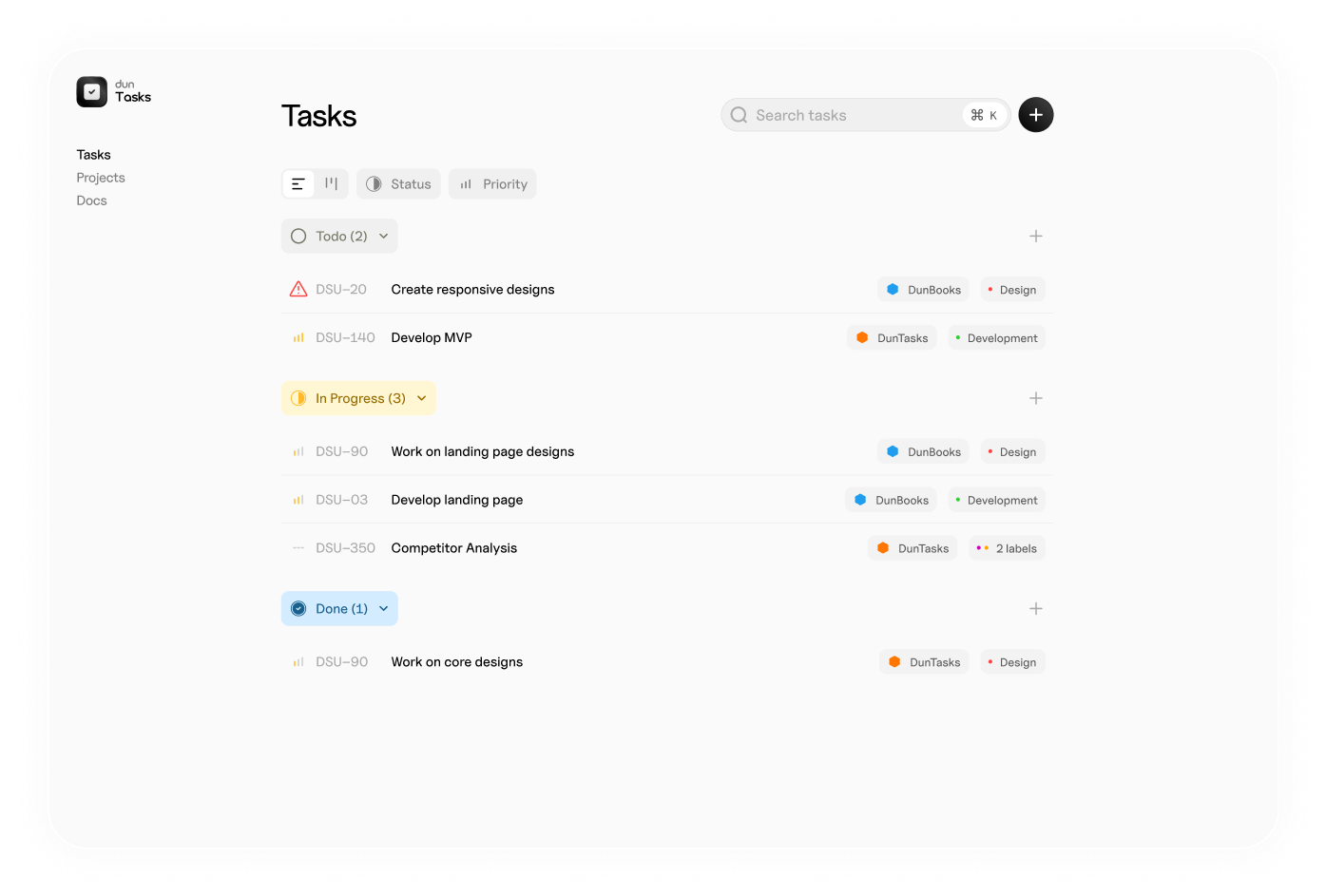 DunTasks – Track task